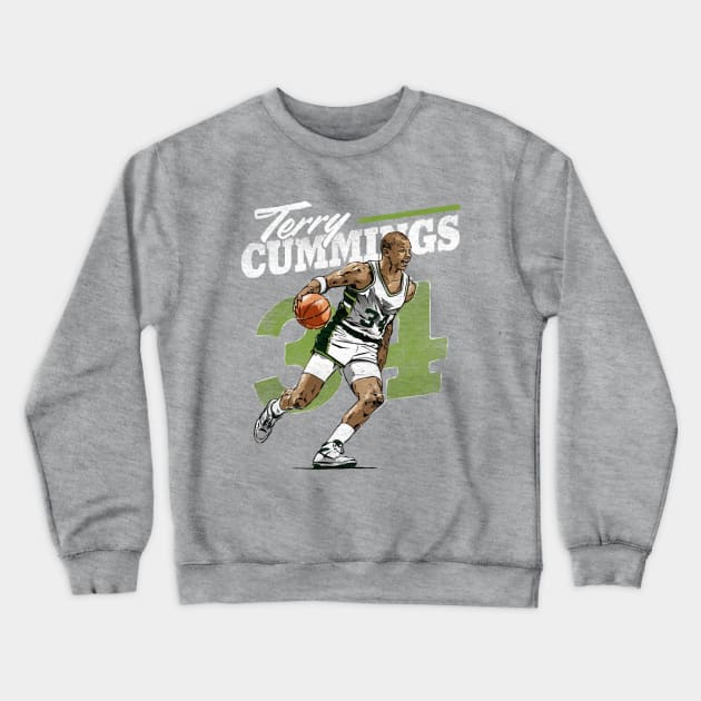 Terry Cummings Milwaukee Retro Crewneck Sweatshirt by MASTER_SHAOLIN